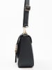 Lia Biassoni Leren schoudertas zwart - (B)24 x (H)18 x (D)8 cm