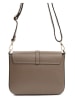 Lia Biassoni Skórzana torebka w kolorze szarobrązowym - 24 x 18 x 8 cm
