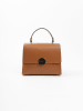 Lia Biassoni Leren handtas "Ensa" camel - (B)26 x (H)22 x (D)12 cm