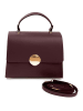 Lia Biassoni Leren handtas "Ensa" bordeaux - (B)26 x (H)22 x (D)12 cm