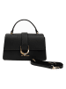 Lia Biassoni Leder-Henkeltasche in Schwarz - (B)25 x (H)16 x (T)8 cm