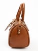 Lia Biassoni Leder-Henkeltasche in Hellbraun - (B)22 x (H)17 x (T)13 cm