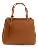 Lia Biassoni Leder-Henkeltasche in Hellbraun - (B)28 x (H)21 x (T)15 cm