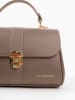Lia Biassoni Leren handtas "Carsia" beige - (B)27 x (H)19 x (D)13 cm