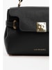 Lia Biassoni Leder-Henkeltasche in Schwarz - (B)30 x (H)22 x (T)10 cm