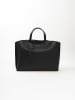 Lia Biassoni Leder-Shopper "Pedogna" in Schwarz - (B)46 x (H)32 x (T)12 cm