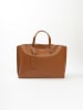 Lia Biassoni Leren shopper "Pedogna" camel - (B)46 x (H)32 x (D)12 cm