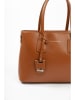 Lia Biassoni Leren handtas lichtbruin - (B)38 x (H)24 x (D)15 cm