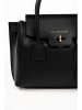 Lia Biassoni Leder-Henkeltasche in Schwarz - (B)30 x (H)23 x (T)11 cm
