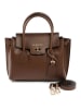 Lia Biassoni Leder-Henkeltasche in Braun - (B)30 x (H)23 x (T)11 cm