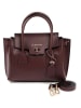 Lia Biassoni Leder-Henkeltasche in Bordeaux - (B)30 x (H)23 x (T)11 cm