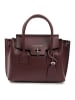 Lia Biassoni Leder-Henkeltasche in Bordeaux - (B)30 x (H)23 x (T)11 cm