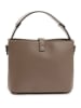 Lia Biassoni Leder-Henkeltasche in Taupe - (B)25 x (H)20 x (T)12 cm