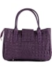 Lia Biassoni Leren handtas violet - (B)26 x (H)17 x (D)12 cm