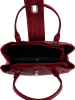 Lia Biassoni Leder-Henkeltasche "Coscile" in Bordeaux - (B)26 x (H)17 x (T)12 cm