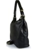 Lia Biassoni Leder-Schultertasche "Tiber" in Schwarz - (B)40 x (H)30 x (T)15 cm