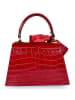Lia Biassoni Leder-Henkeltasche "Troina" in Rot - (B)22 x (H)24 x (T)9 cm