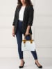 Lia Biassoni Leder-Henkeltasche "Angitola" in Weiß - (B)38 x (H)28 x (T)15 cm