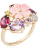DIAMANTA Gouden ring "Jardin anglais" met edelstenen