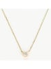 DIAMANTA Gouden ketting "Solitaire" met diamant - (L)42 cm