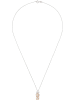 DIAMANTA Silber-Halskette "Ikebana" mit Diamant-Anhänger - (L)42 cm