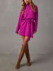 Milan Kiss Strickkleid in Fuchsia