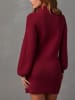 Milan Kiss Strickkleid in Bordeaux