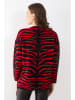 Milan Kiss Sweter w kolorze czerwono-czarnym ze wzorem