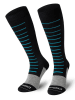Spaio Ski-/snowboardkniekousen "Fierce" zwart/grijs/turquoise