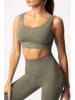 Spaio Biustonosz sportowy "Flex 2.0" w kolorze oliwkowym