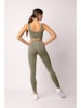 Spaio Legginsy sportowe "Flex 2.0" w kolorze oliwkowym