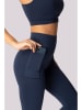 Spaio Legginsy sportowe "Base" w kolorze granatowym