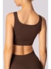 Spaio Biustonosz sportowy "Ribbed" w kolorze brązowym