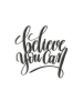 hippodino Wanddekor "Believe you can" in Schwarz - (B)40 x (H)40 cm