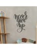 hippodino Wanddekor "Never give up" in Schwarz - (B)27 x (H)40 cm