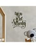 hippodino Wanddecoratie "You are strong" zwart - (B)24 x (H)40 x (D)1,5 cm