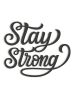 Woody Kids Wanddekor "Stay Strong" in Schwarz - (B)40 x (H)24 x (T)1,5 cm