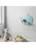 Woody Kids Wandregal in Türkis/ Weiß - (B) 33 x (H) 25 x (T) 10 cm
