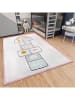 Hanse Home Kurzflor-Teppich "Bouncy" in Weiß/ Rosa