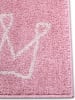 Hanse Home Laagpolig tapijt "Crowns" lichtroze/wit