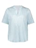 Eterna Bluse in Hellblau/ Weiß