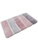 Homie Living Hochflor-Badvorleger "Rio Marina" in Rosa/ Grau