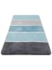 Homie Living Hoogpolige badmat "Rio Marina" turquoise/grijs