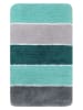 Homie Living Hoogpolige badmat "Rio Marina" turquoise/grijs