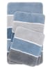 Homie Living Hochflor-Badvorleger "Rio Marina" in Blau/ Grau