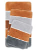 Homie Living Hochflor-Badvorleger "Rio Marina" in Orange/ Grau/ Weiß