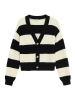 COOL CLUB Kardigan w kolorze czarno-kremowym