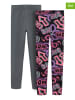 COOL CLUB 2er-Set: Leggings in Grau/ Schwarz
