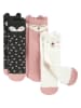 COOL CLUB 3er-Set: Socken in Creme/ Rosa/ Anthrazit