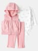 carter's 3-delige  outfit lichtroze/wit